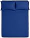 Amazon Basics Solid Lightweight Flannel Sheet Set - Queen, Cadet Blue
