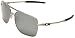 Oakley Mens Deviation OO4061-06 Polarized Square Sunglasses,Light Frame/Black Iridium Polarized Lens,one size