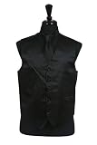 Black mens vest and necktie set