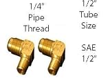(2) Tectran 49-8B Male Elbow Flared Fitting 1/4