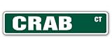CRAB -Street Sign- seafood decor pot ocean sea signs