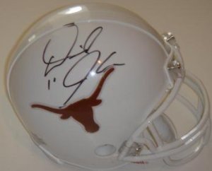 Derrick Johnson Autographed/Hand Signed Texas Longhorns Replica Mini Helmet