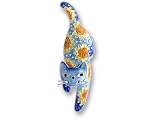 Clearly Charming Sunflower Cat Sterling Silver and Enamel Pin by Zarah