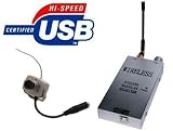 Electronics : USB Receiver & Mini Wireless Nightvision Infrared Security Spy Camera - Perfect Birdbox cam