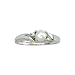 14K White Gold 0.02 ct. Diamond and 6 x 4 MM Pearl Ring