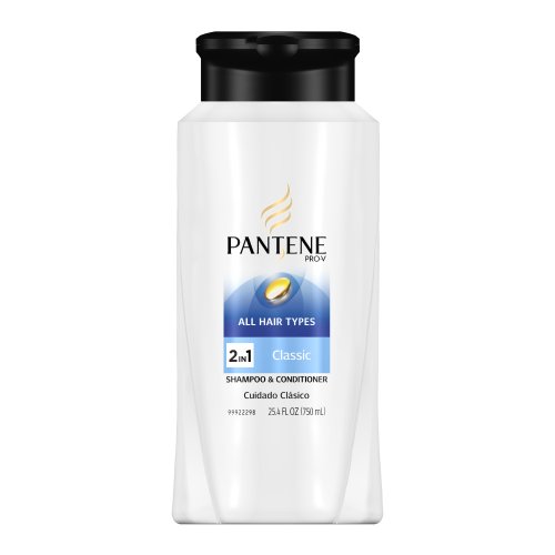 Pantene Pro-V  Classic All Hair Types 2-in-1 Shampoo and Conditioner, 25.4-Ounce (Pack of 2)
