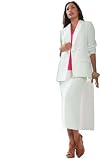 Jessica London Plus Size Double Breasted Skirt Suit