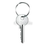 Wallmonkeys Peel and Stick Wall Decals - Key in Key Ring - Removable Graphic