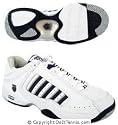K-Swiss Men's Defier RS (White/Navy) Tennis Shoes, Available in Sizes 6.5 thru 14