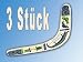 infactory Holz-Bumerang mit Tribal-Motiven, 3er Spar-Pack (Boomerang)