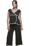 Esme Chocolate Cropped Maternity Pajama Set