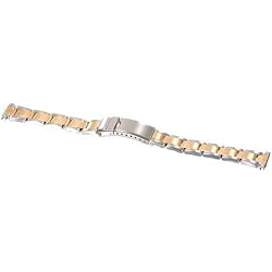 Two-Tone Ladies Watch Band Deployment Buckle Link Part