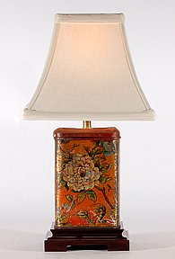 Vintage Unique Small Metal Tea Caddy Table Lamp 