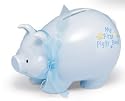Ceramic Piggy Bank Small Blue 11.5cm