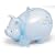 Ceramic Piggy Bank Small Blue 11.5cm