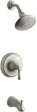 KOHLER K-T10275-4A-BN Forte Rite-Temp Pressure-Balancing Bath, Vibrant Brushed Nickel [並行輸入品]