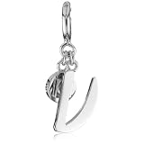 ELLE Jewelry Charms V Initial Sterling Silver 