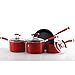 Circulon 4-Piece Contempo Cookware Set, Red