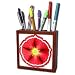 Edmond Hogge Jr Flowers - Red and White Morning Glory - Tile Pen Holders-5 inch tile pen holder