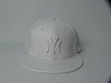 New Era New York Yankees Leather 59fifty Basic Neyyan Fitted Hat White/white