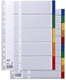 ELBA Kunststoff-Register, Zahlen, DIN A4, farbig, 10-teilig VE=1