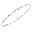 Sterling Silver .925 Stamp Hypoallergenic Nickel Free Colorless Cubic Zirconia Bangle Bracelet