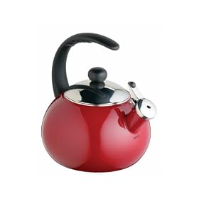 LeXpress Lunar 1.8 Litre 3.1 Pints Whistling Kettle- Burgundy
