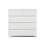 アルファタカバ ベビータンスシリーズキャスター付きチェスト75cm幅4段ホワイト