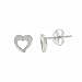Sterling Silver Small Style Mini Kid Open Heart Earrings