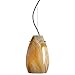 Besa Lighting 1KX-4126HN-LED-BR 1X6W GU24 Pera 9 LED Pendant with Honey Glass, Bronze Finish