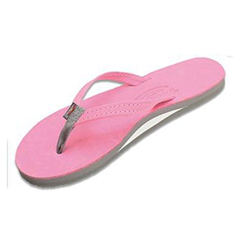 Rainbow Sandals Women's 2 Tone Leather Double Stack Narrow Strap