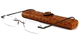 Able Vision Tube Readers Reading Glasses - LPR25 Copper with Tan Leather Case by Able Vision
