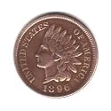 1896 U.S. Indian Head Cent / Penny Coin