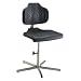 Milagon EDJ WS1410 Polyurethane Workseat on Stainless Steel Base Chair, Low Profile, 17"-24" Adjustment Height