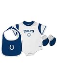 Indianapolis Colts Reebok Infant 3 Piece Creeper Bib Bootie Set