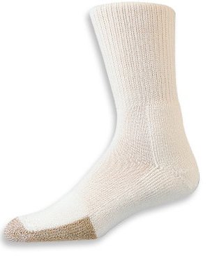 Thorlo Unisex Thick Cushion Tennis Crew Sock, White, 13