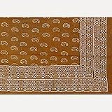 ShalinCraft Rustic Home Decor Flat Cotton Bedsheets India Wood Block Prints Twin Size (bssht610)