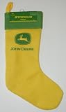 John Deere, Yellow Felt Stocking with Green Top and John Deere Logo