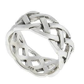 Chunky Celtic Braided Ring Sterling Silver Ring
