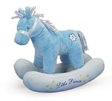 Little Prince Baby Blue Plush Rocking Horse Baby Gift
