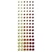 Me & My Big Ideas Rhinestone Stickers 6-1/2 Inch by 2 Inch Sheet, Yellow/Orange/Red