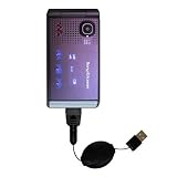 Einziehbares USB Kabel f�r Sony Ericsson w380i mit Hot Sync und aufladen Einsatzm�glichkeiten  von Gomadic mit TipExchange Technology