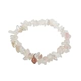 Stretch bracelet made of genuine quartz gemstone