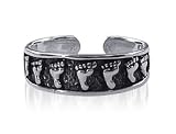 Superb 5 MM Footprints Toering Sterling Silver Toe Ring