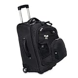 High Sierra AT3 Sierra-Lite 22" 3-in-1 Carry On Wheeled Backpack, Black
