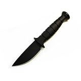 Ontario Knife Gen II SP40 Series, Fixed Blade Knife with 3.75 Black Powder Coated Steel Blade, & Kraton Handle, Overall Length 8.125