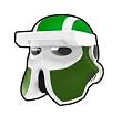 White Pilot AT-RT Helmet - LEGO Compatible Minifigure Piece