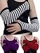 Nylon Striped Arm Warmers (Black/Purple;One Size)