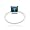 Sterling Silver London Blue Topaz Solitaire Square Ring
