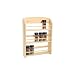 "Scimitar" 18 Jar Wall Spice Rack in Hevea with Fixings (Jars Not Included)